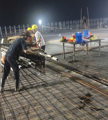 THI CÔNG CỐT THÉP NHÀ SẢN XUẤT VẢI BO WEI