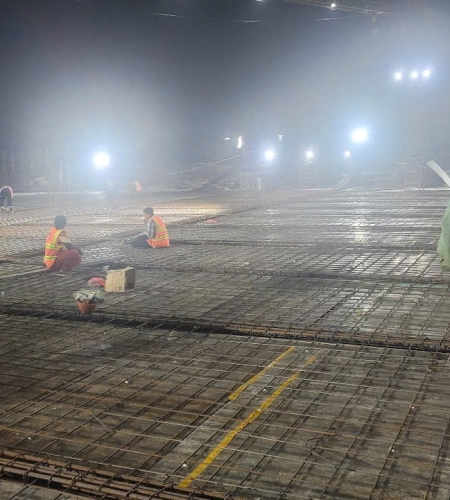 THI CÔNG CỐT THÉP NHÀ SẢN XUẤT VẢI BO WEI