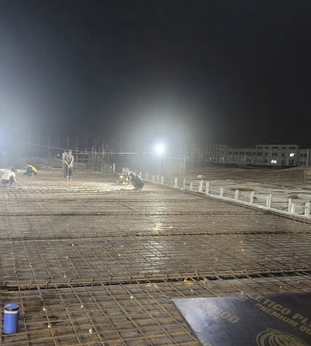 THI CÔNG CỐT THÉP NHÀ SẢN XUẤT VẢI BO WEI