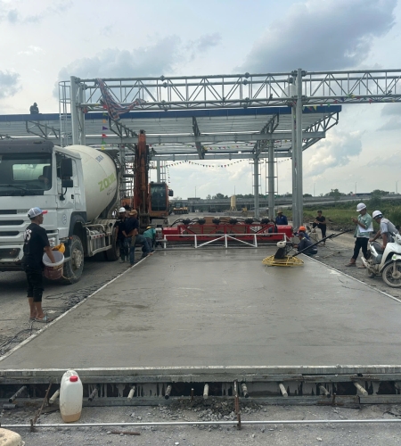 Thi công tram thu phí gói thấu CW2- Vành đai 3
